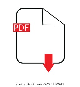 PDF icon isolated on background