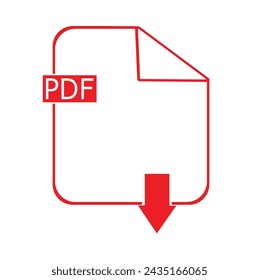 PDF icon isolated on background