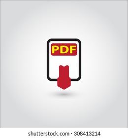 pdf icon isolated on background 