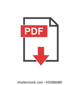 PDF icon isolated on background