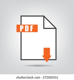 PDF icon isolated vetor illustration