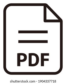PDF icon | Major file format vector icon illustration  