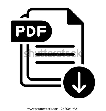 Pdf Icon Mixed Vector Illustration