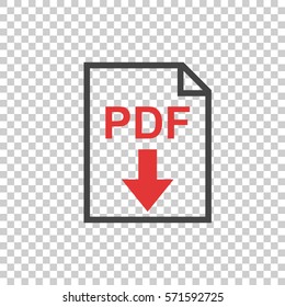 PDF icon on isolated background