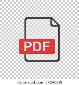 PDF Icon On Isolated Background