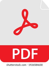 pdf icon on white background. file pdf icon sign. PDF format symbol. flat style.