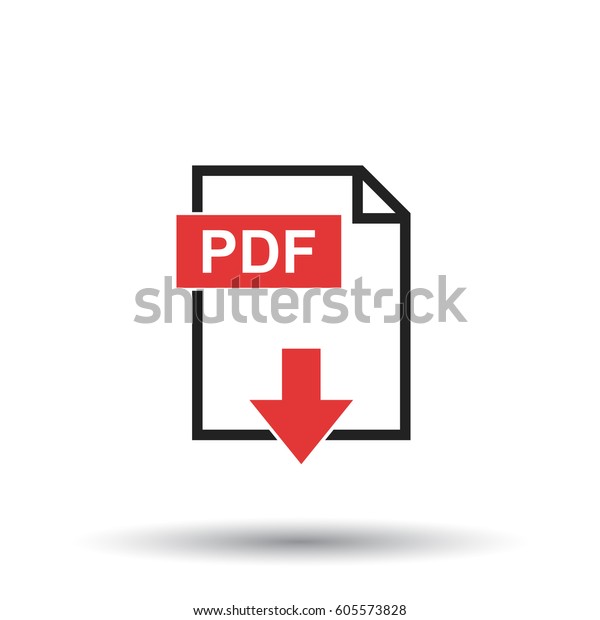 Pdf Icon On White Background Vector のベクター画像素材 ロイヤリティフリー