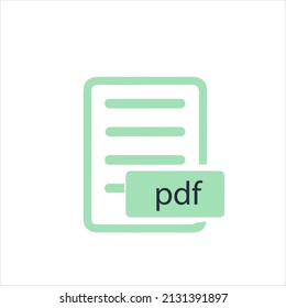PDF Icon stock illustration. The icon is associated with document PDF symbol.