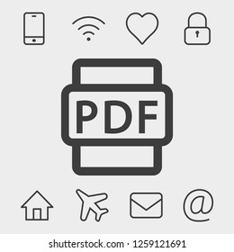 pdf icon stock vector illustration flat design