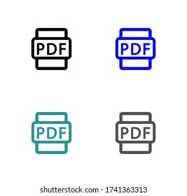pdf icon stock vector illustration flat design.