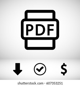pdf icon stock vector illustration flat design