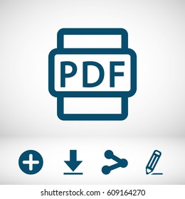 pdf icon stock vector illustration flat design