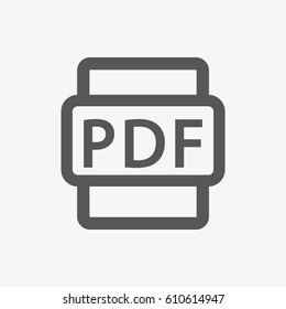 pdf icon stock vector illustration flat design
