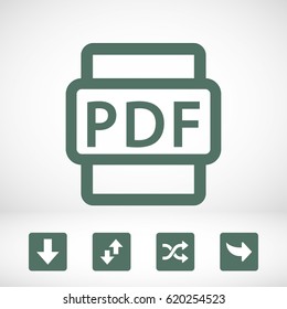 pdf icon stock vector illustration flat design