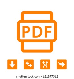 pdf icon stock vector illustration flat design