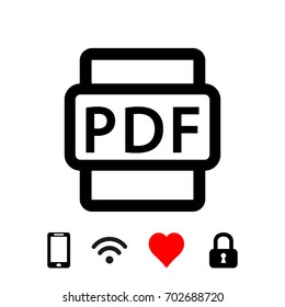 pdf icon stock vector illustration flat design