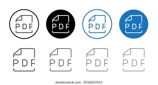 PDF icon Thin outline art symbol