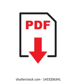 PDF icon in trendy flat style design. Vector graphic illustration. Suitable for website design, logo, app and ui. EPS 10.