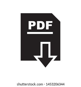 PDF icon in trendy flat style design. Vector graphic illustration. Suitable for website design, logo, app and ui. EPS 10.