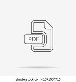 Pdf icon. Vector concept illustration for design.