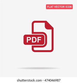 Pdf icon. Vector concept illustration for design.