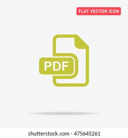 Pdf icon. Vector concept illustration for design.