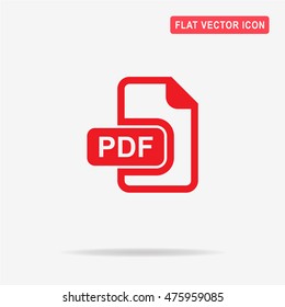 Pdf icon. Vector concept illustration for design.