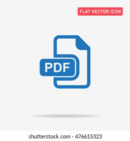 Pdf icon. Vector concept illustration for design.