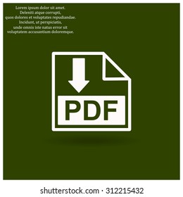 PDF  icon. vector design