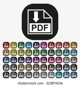 PDF  icon. vector design