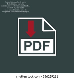 PDF  icon. vector design