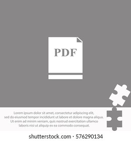 PDF  icon Vector design.