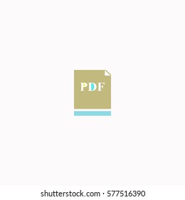 PDF  icon Vector design. Colored illustration.