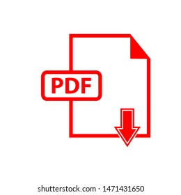 PDF Icon Vector Design Symbol Illustration
