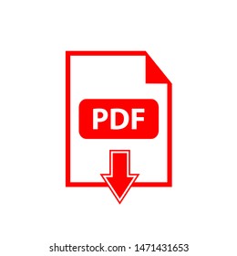 PDF Icon Vector Design Symbol Illustration