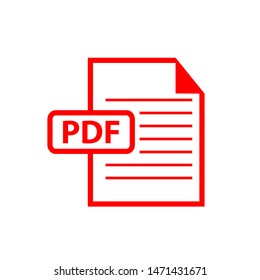 PDF Icon Vector Design Symbol Illustration