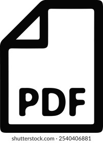 Vetor de ícone PDF. Sinal de documento PDF