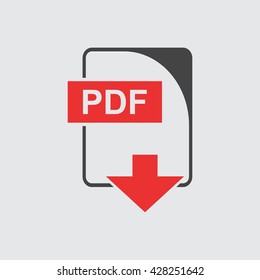 PDF Icon Vector flat