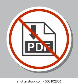 PDF Icon Vector flat design style