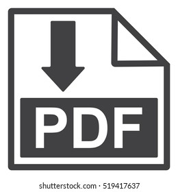 PDF Icon Vector flat design style