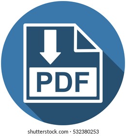 PDF Icon Vector flat design style