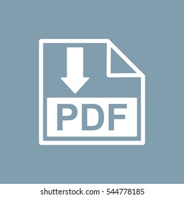 PDF Icon Vector flat design style