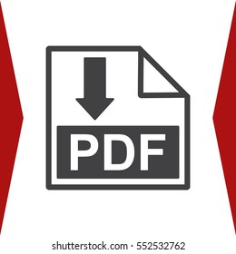 PDF Icon Vector flat design style