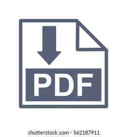 PDF Icon Vector flat design style