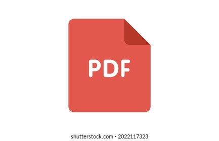 Pdf icon, vector illustration. Flat design style. vector pdf icon illustration isolated on white, pdf icon Eps10. pdf icons graphic design vector symbols.