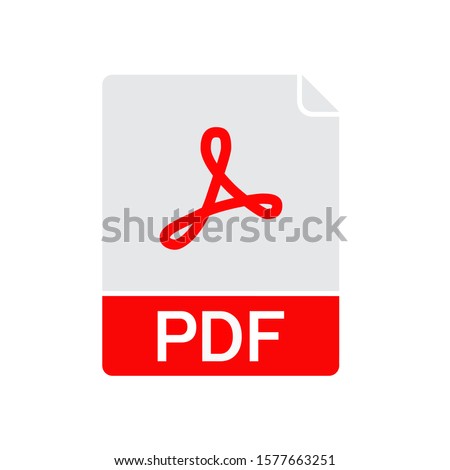 Pdf icon, vector illustration. Flat design style. vector pdf icon illustration isolated on white, pdf icon Eps10. pdf icons graphic design vector symbols.