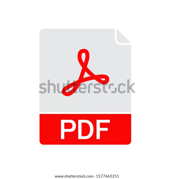 Pdf Icon Vector Illustration Flat Design Stock Vector Royalty Free