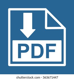 PDF  icon, vector illustration. Modern design. Flat design style