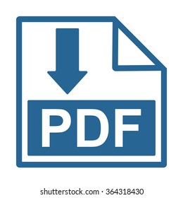 PDF  icon, vector illustration. Modern design. Flat design style