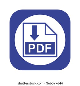 PDF  icon, vector illustration. Modern design. Flat design style